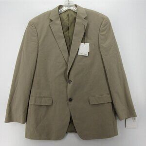 Calvin Klein Sport Coat 42 Tan Blazer Slim Fit Business Canvas NEW